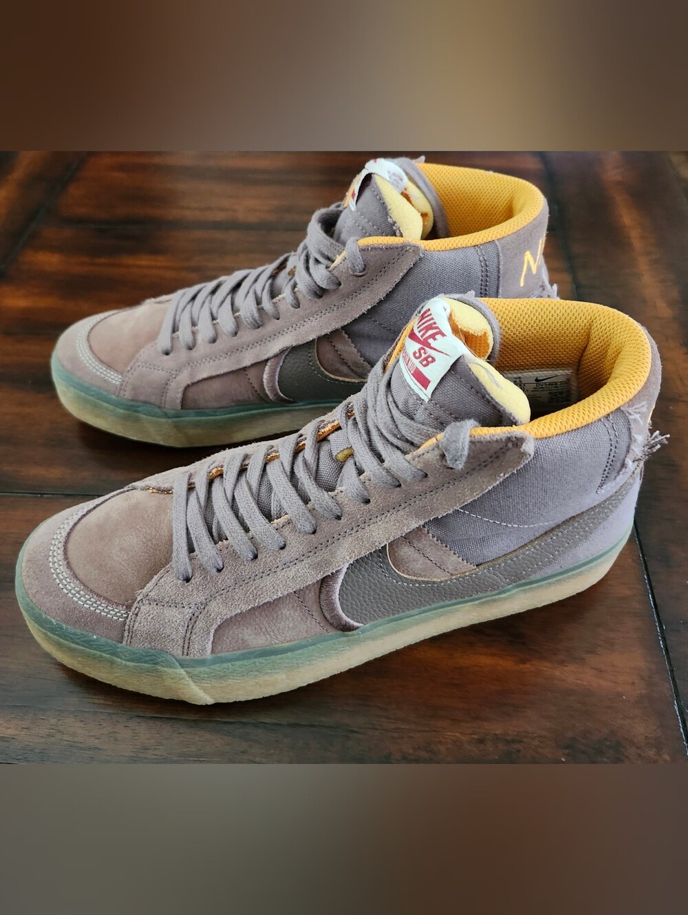 Nike SB Zoom Blazer Mid Premium Plus Brown Gum Sneakers 9.5 Men's